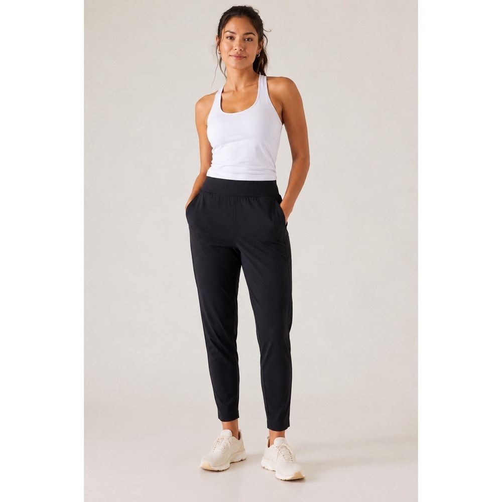 Athleta Brooklyn Ankle Pant Women's 14 Tall Black Stretch Travel Career Comfy